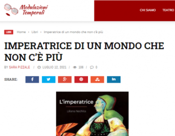 Rassegna stampa L'imperatrice - Modulazioni Temporali 12.07.21