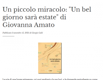 Rassegna stampa Un bel giorno sarà estate - La lanterna del pescatore 15 11 21